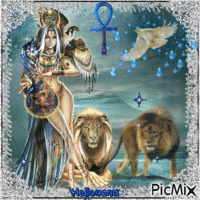 Les Lions Egyptien Gif Animado