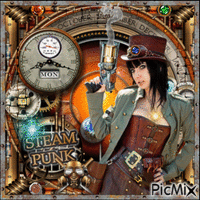 Steampunk Woman - GIF เคลื่อนไหวฟรี