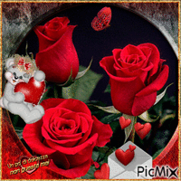 Rose rosse per te - GIF animate gratis