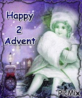 happy 2 Advent animēts GIF
