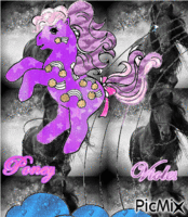Poney Violet GIF animé