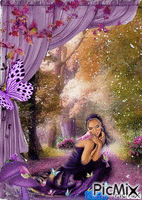 nature violette - Бесплатный анимированный гифка