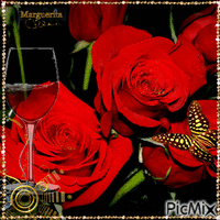 roses rouges - GIF animé gratuit