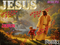 Jesus et l'enfant - 免费动画 GIF