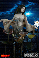 lotus girl - Free animated GIF