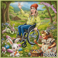 Pâques pour les personnes handicapées. - GIF animado gratis