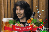 Bon Scott New Year - Darmowy animowany GIF