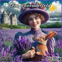 Im Lavendelfeld 💜 - GIF animado gratis