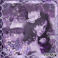 Purple Spring Woman