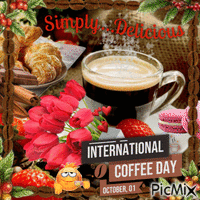 International Coffee Day - 1 October - Nemokamas animacinis gif