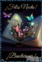 Libro y Mariposas Gif Animado