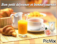 Bon petit déjeuner - Бесплатный анимированный гифка