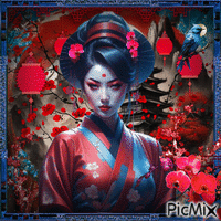 Dark Geisha animovaný GIF