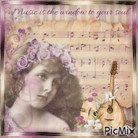 ♬Music is the window to your soul♬ - GIF animado grátis