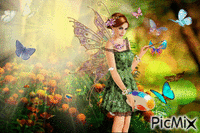 Butterfly fairy - GIF animé gratuit