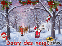 Daisy des neiges - GIF animé gratuit