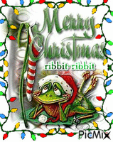 Merry froggy Christmas - GIF เคลื่อนไหวฟรี