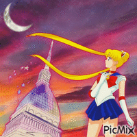 Sailor Moon: Love's Sunset - Free animated GIF