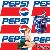 Hawaiian Pepsi pinup GIF animé