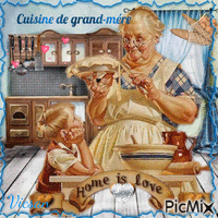 La cocina de la abuela animált GIF