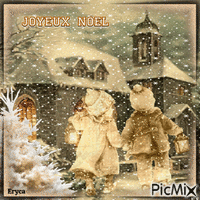 Joyeux Noël - tons beiges - Darmowy animowany GIF