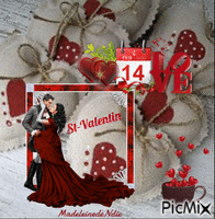 14 février St-Valentin animovaný GIF