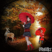 lluvia de otoño - 無料のアニメーション GIF