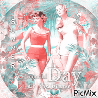 Summer day friends woman vintage