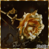 Gold Rose - GIF animasi gratis