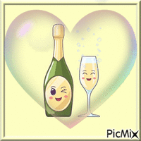 champagne animált GIF