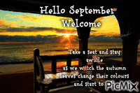 Hello September - Ilmainen animoitu GIF