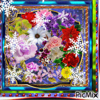 winter flowers - Безплатен анимиран GIF