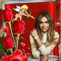 Jennifer Lopez Valentine's Day animasyonlu GIF