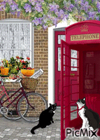 En una cabina de Londres Animated GIF