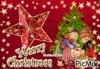 merry christmas stars - GIF animé gratuit