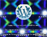 ❁‿↗⁀◎ Wordpress 11th Anniversary ❁‿↗⁀◎ animovaný GIF