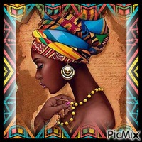 FEMME AFRICAINE animovaný GIF