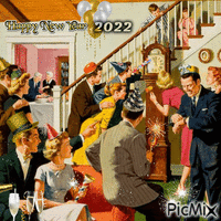 Frohes Neues Jahr 2022  Vintage