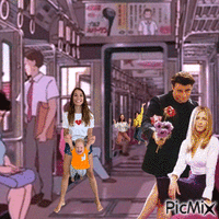 Subway ride animuotas GIF
