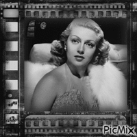 Actrice vintage en noir et blanc