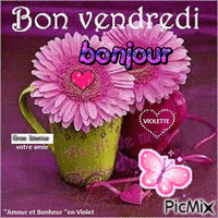 Amour et bonheur en violet animovaný GIF