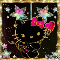 Hello Kitty glamour - GIF animé gratuit