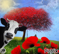 La vaca que no ríe animasyonlu GIF