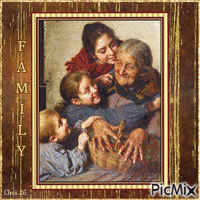 Vintage Family~Grandma and Grand Children