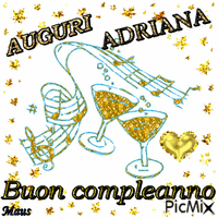 Auguri Adriana - Δωρεάν κινούμενο GIF