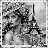 Vintages schwarz-weißes Paris