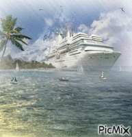 Cruise ship animasyonlu GIF
