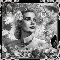 Femme en noir et blanc Vintage - Ilmainen animoitu GIF