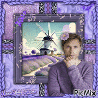 {-}William Moseley in a Lavender Field{-}