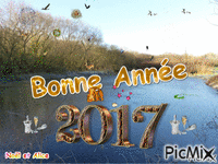 bonne annee 2017-noel et alice - Δωρεάν κινούμενο GIF
